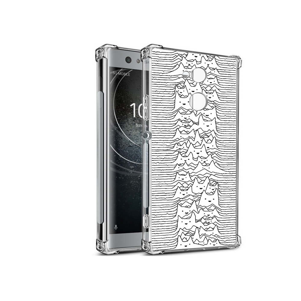 

Чехол MyPads Tocco для Sony Xperia XA2 черно белые коты 3D (PT99627.238.682), Прозрачный, Tocco