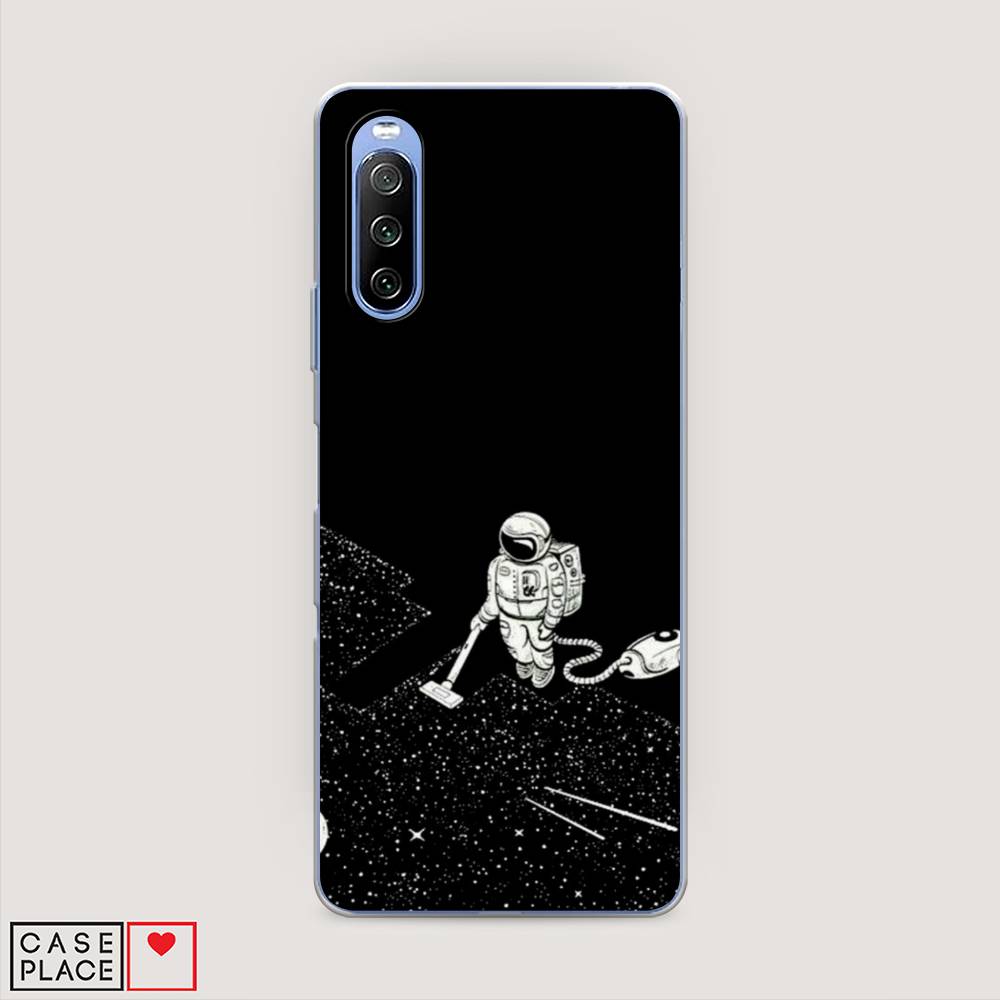 

Чехол Awog на Sony Xperia 10 III "Космонавт с пылесосом", Разноцветный, 54950-4