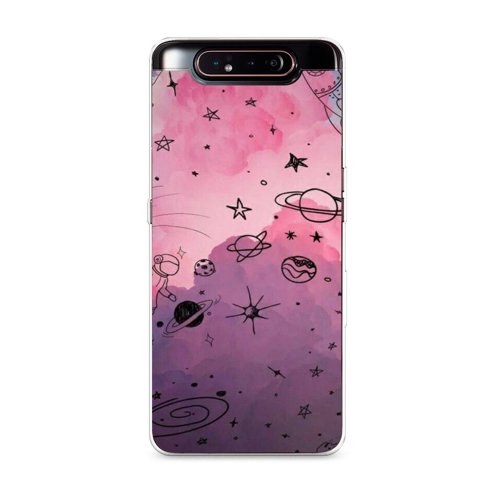 

Чехол Awog на Samsung Galaxy A80 "Радуга планет 3", Разноцветный, 28350-4