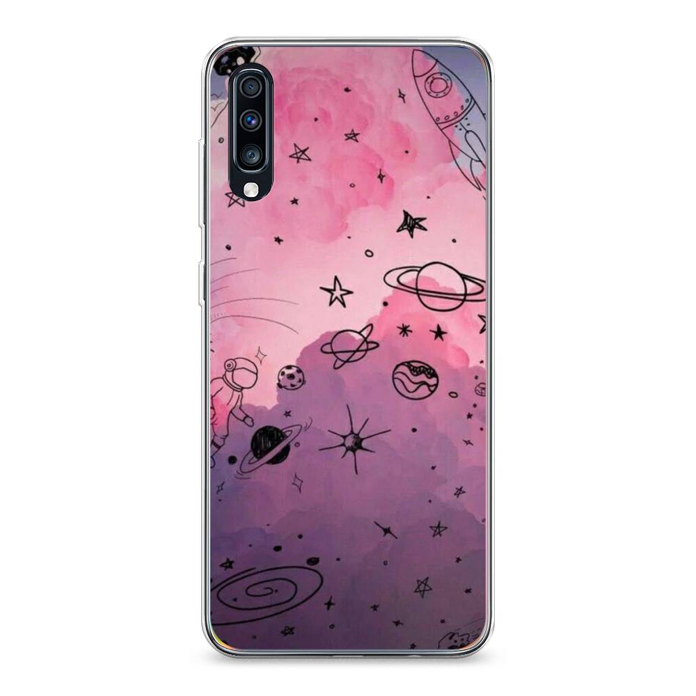 

Чехол Awog на Samsung Galaxy A70 "Радуга планет 3", Разноцветный, 28150-4