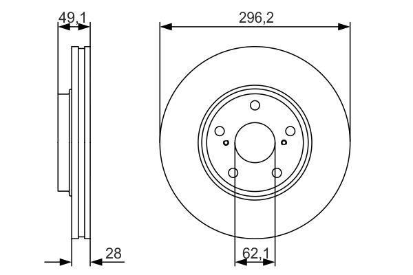 

Тормозной диск BOSCH 0986479R28