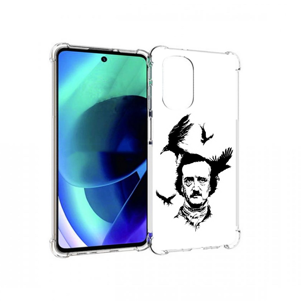 

Чехол MyPads Tocco для Motorola Moto G51 Эдгар Аллан черно белый (PT227078.365.204), Прозрачный, Tocco