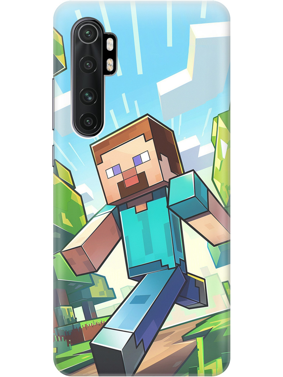 

Силиконовый чехол на Xiaomi Mi Note 10 Lite с принтом "Майнкрафт", Прозрачный;голубой;зеленый, 723101271