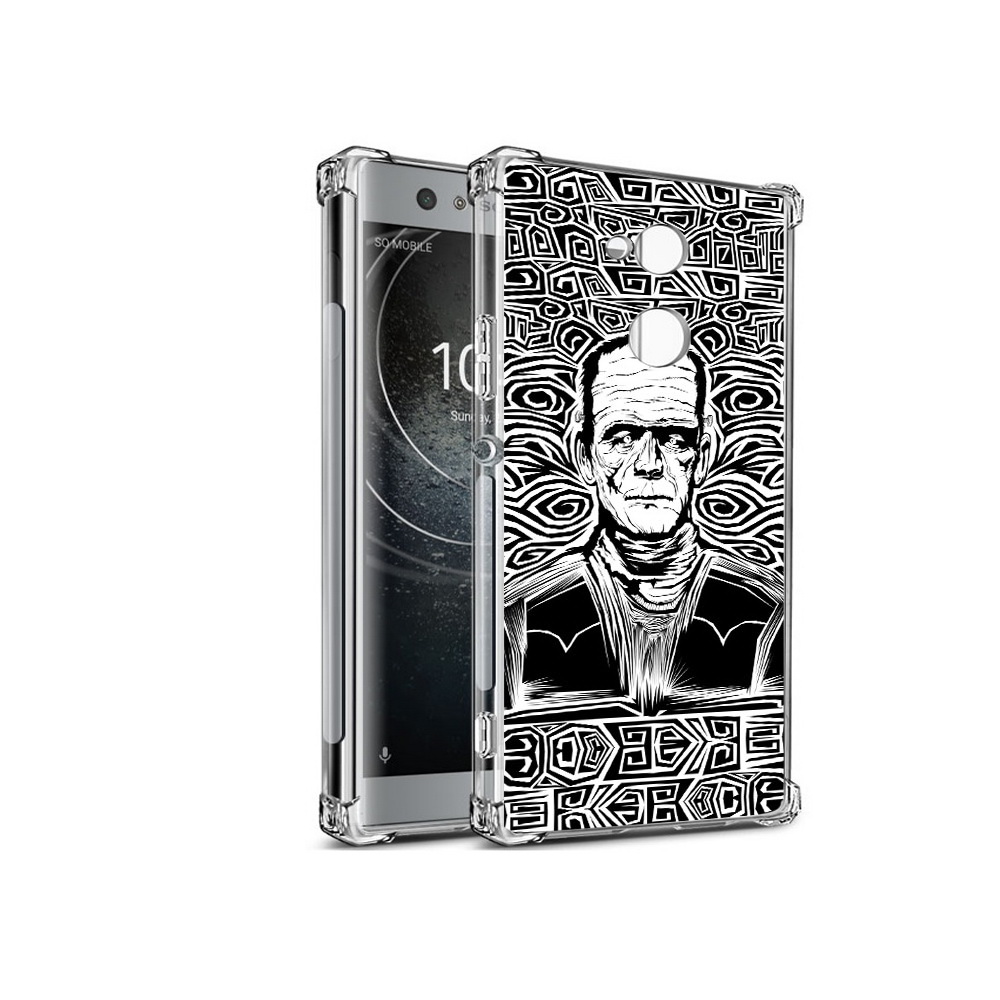 

Чехол MyPads Tocco для Sony Xperia XA2 франкенштейн черно белый (PT99627.238.661), Прозрачный, Tocco