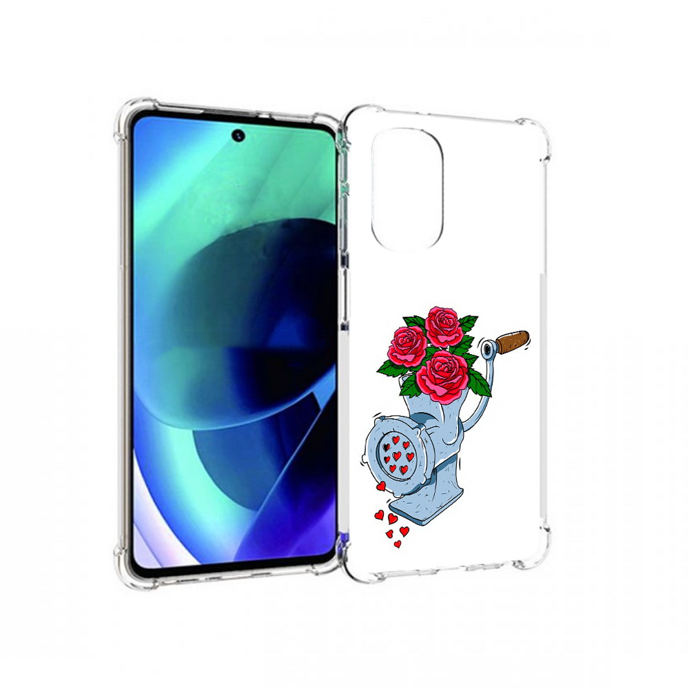 

Чехол MyPads Tocco для Motorola Moto G51 Цветочные сердца (PT227078.365.199), Прозрачный, Tocco