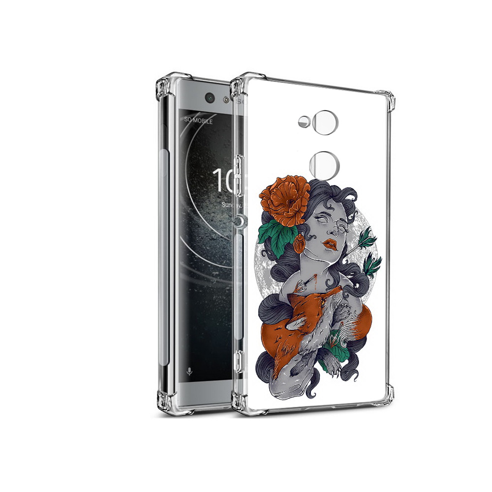 

Чехол MyPads Tocco для Sony Xperia XA2 темная девушка с лисой (PT99627.238.639), Прозрачный, Tocco