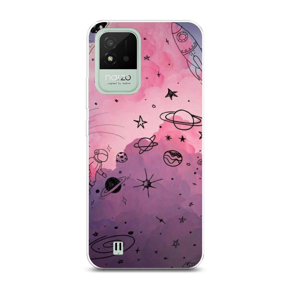 

Чехол Awog на Realme Narzo 50i "Радуга планет 3", Разноцветный, 2510050-4