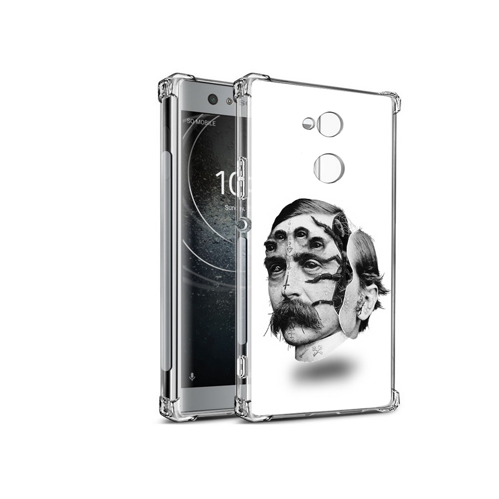 

Чехол MyPads Tocco для Sony Xperia XA2 страшное лицо мужчины (PT99627.238.629), Прозрачный, Tocco