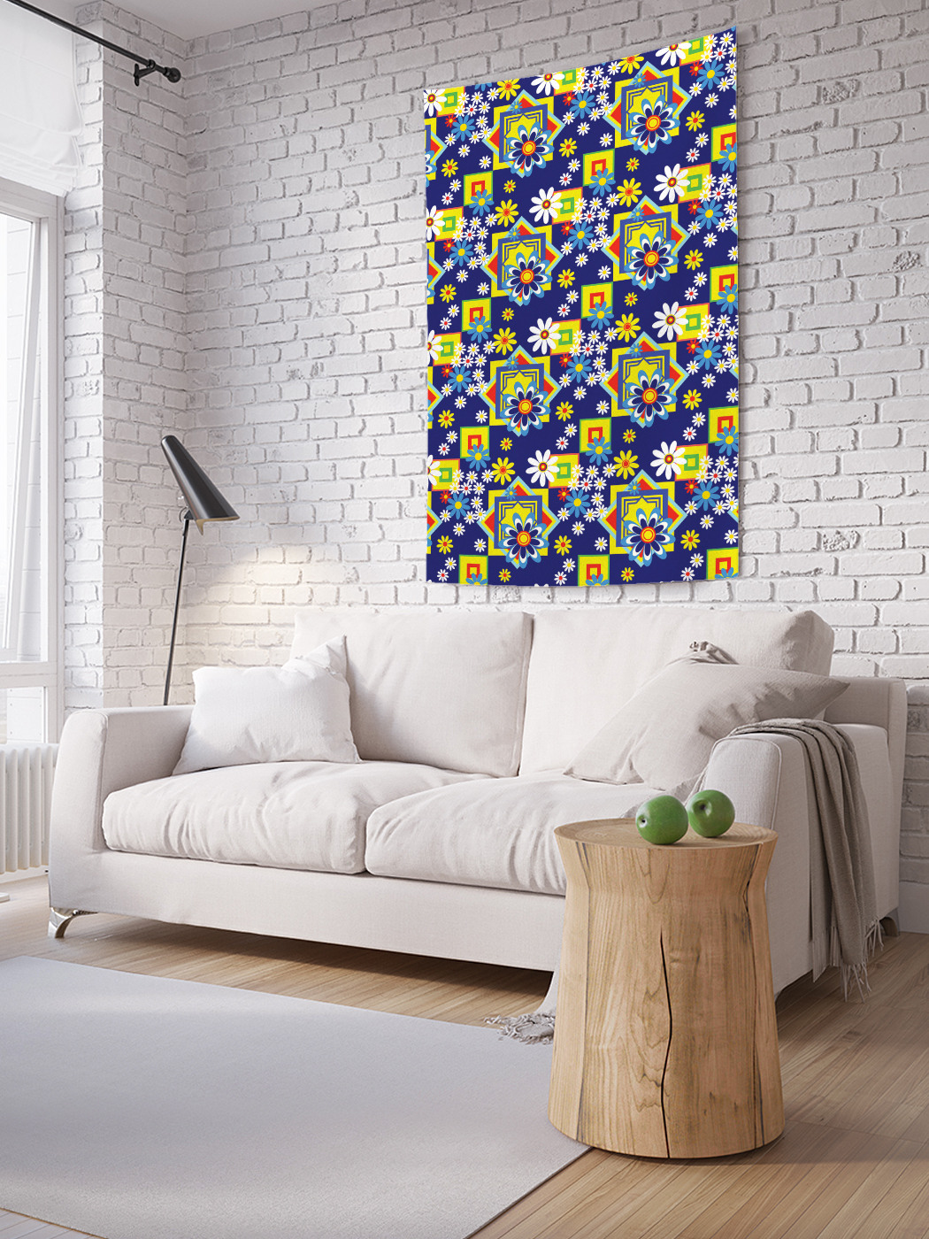 

Вертикальное фотопанно на стену JoyArty Яркий ситец 150x200 см, Яркий ситец