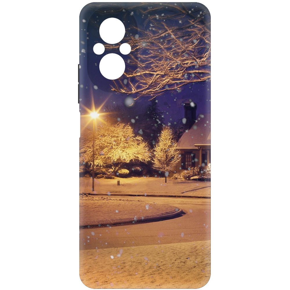 

Чехол-накладка Krutoff Soft Case Зимняя сказка для Realme C67 черный