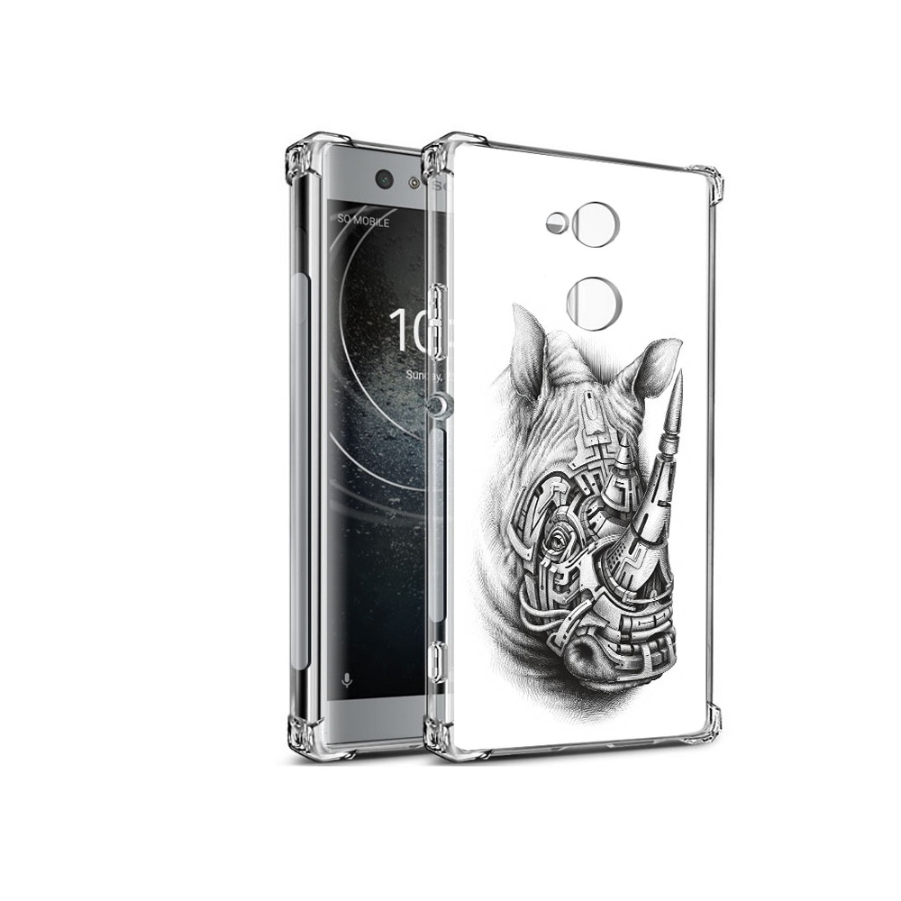 

Чехол MyPads Tocco для Sony Xperia XA2 стальной носорог (PT99627.238.620), Прозрачный, Tocco