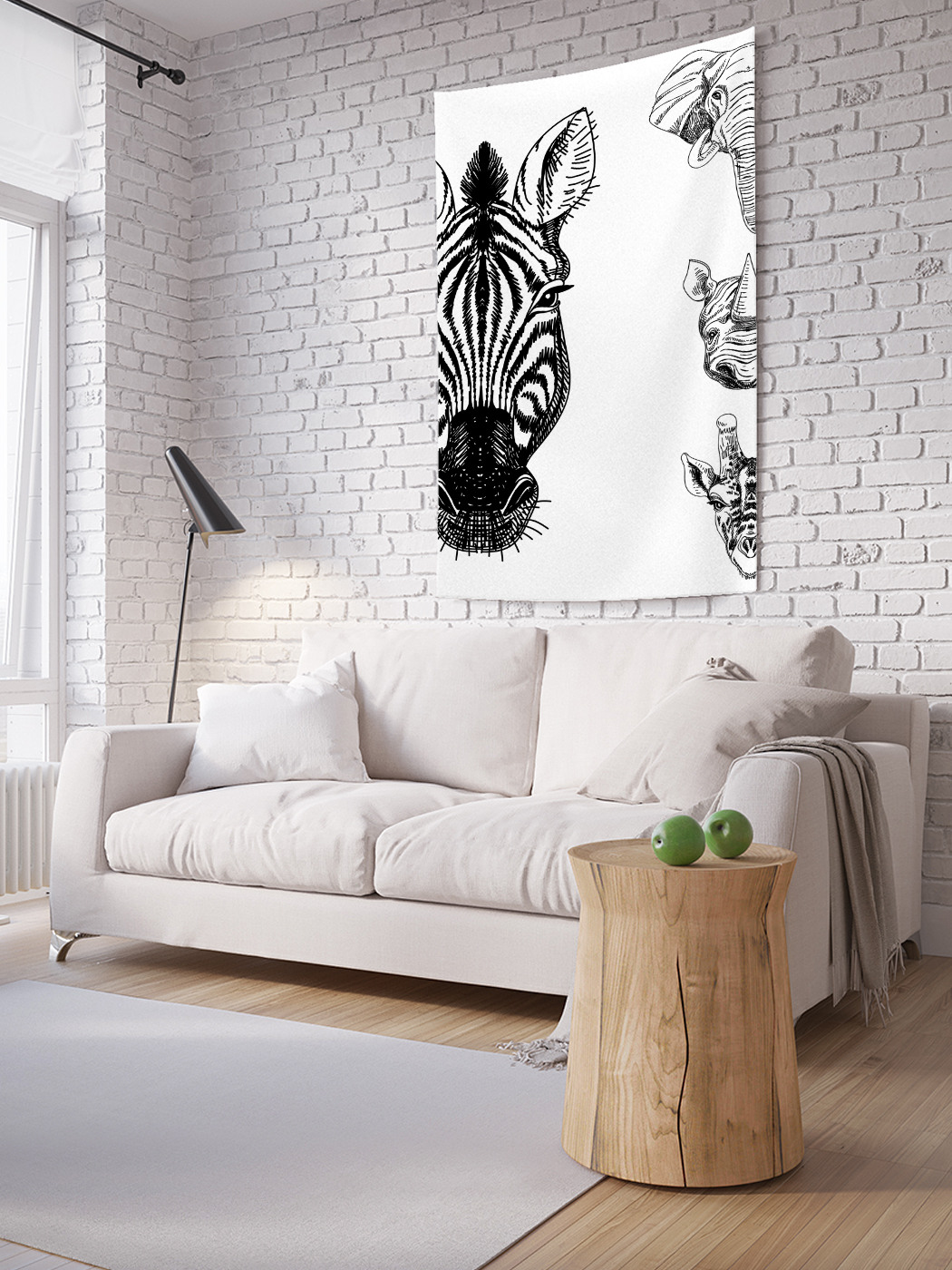 

Вертикальное фотопанно на стену JoyArty Эскиз животных 150x200 см, Эскиз животных
