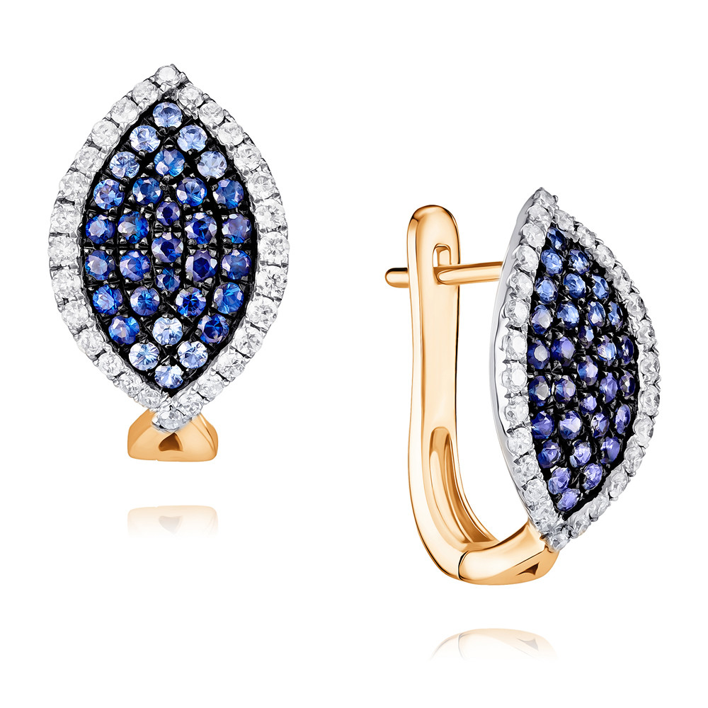 

Серьги из красного золота с бриллиантом/сапфиром ADAMAS 24037487/01-А50ДЧ-432, 24037487/01-А50ДЧ-432