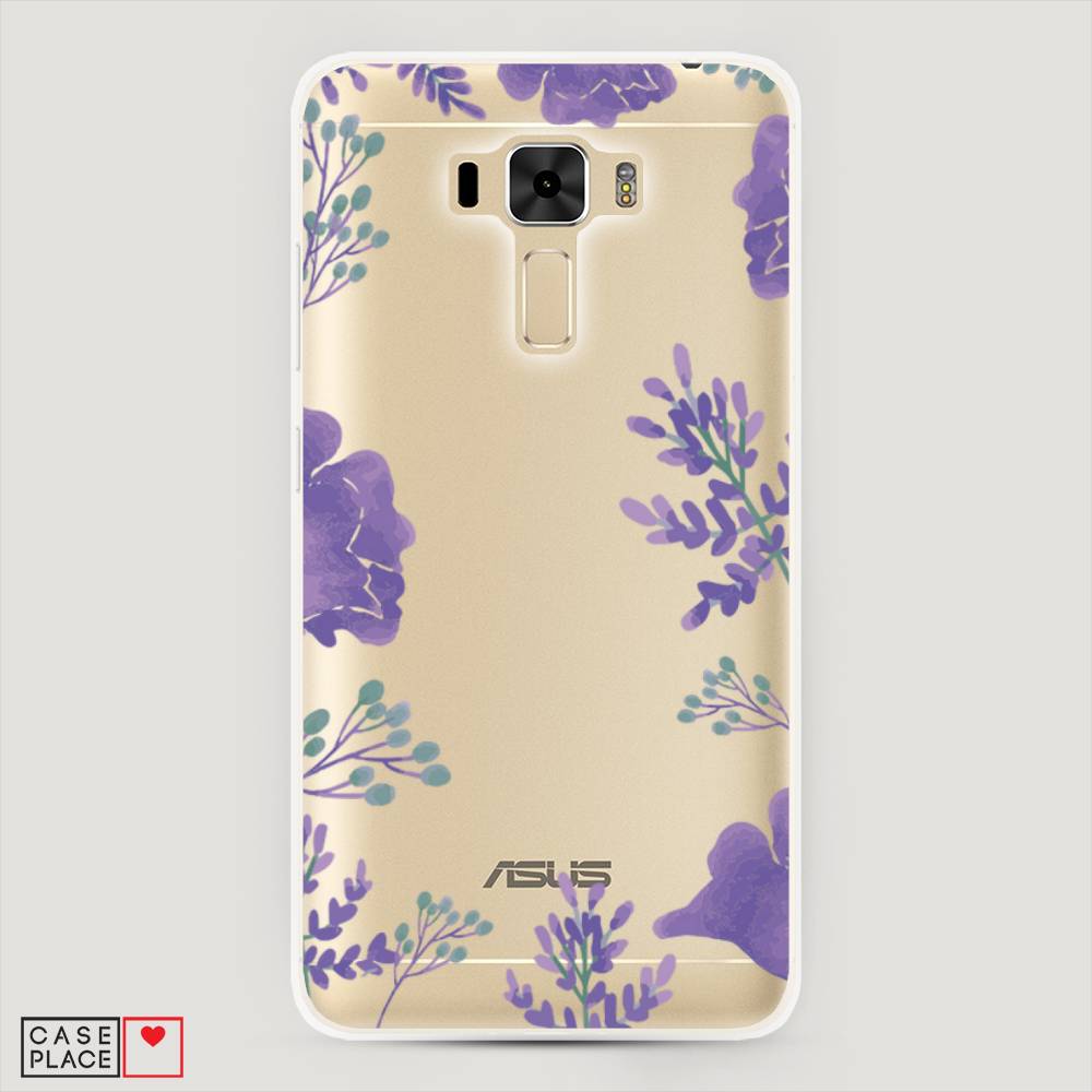 фото Чехол awog "сиреневая цветочная рамка" для asus zenfone 3 laser zc551kl