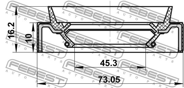 

Сальник FEBEST 95JBS47731016R