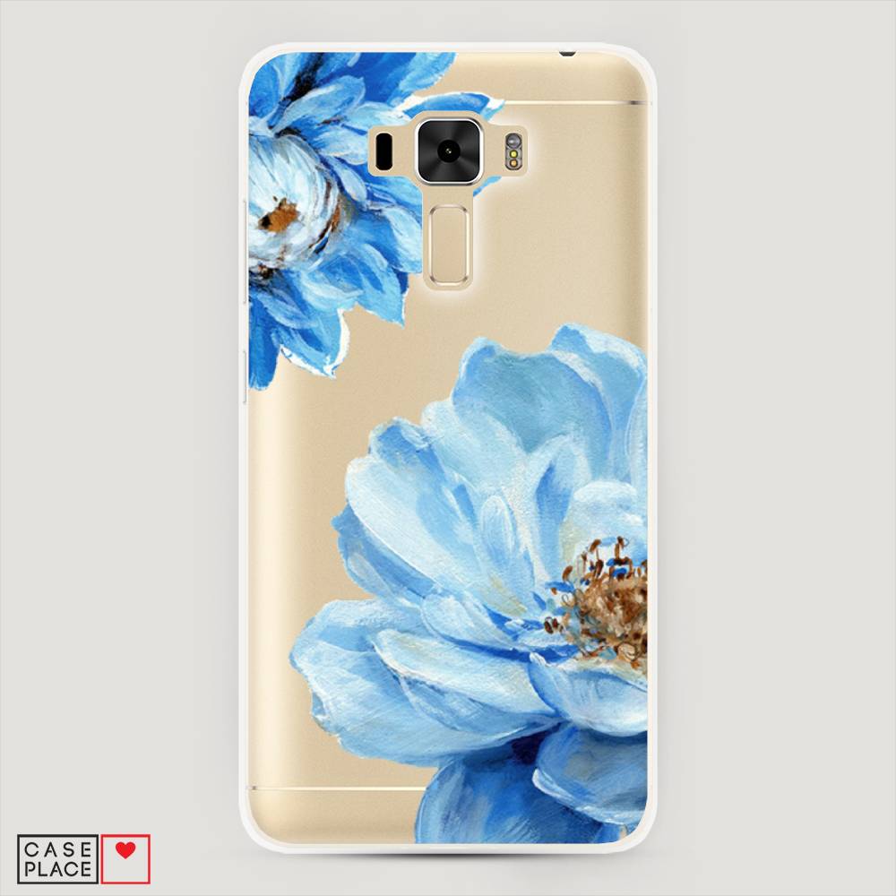 фото Чехол awog "голубые клематисы" для asus zenfone 3 laser zc551kl