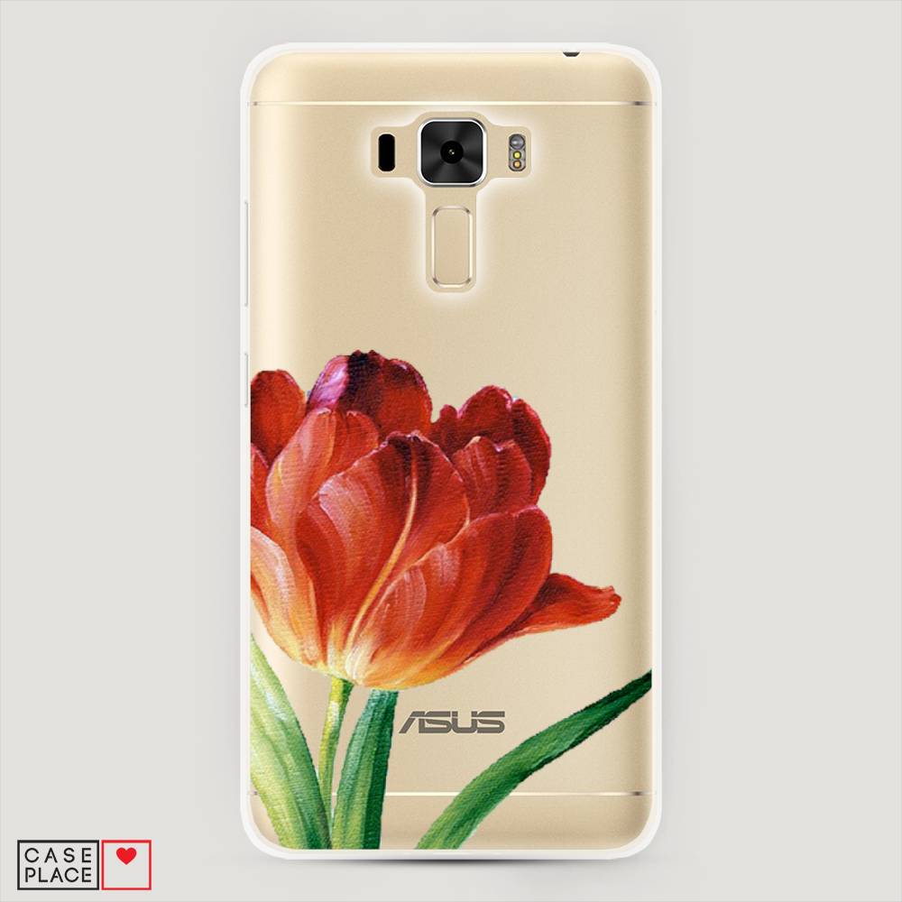 фото Чехол awog "красный тюльпан" для asus zenfone 3 laser zc551kl