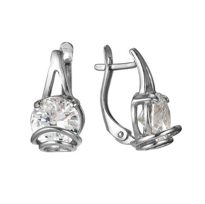 

Серьги из латуни с фианитом 3382513цф Anikom, 3382513цф