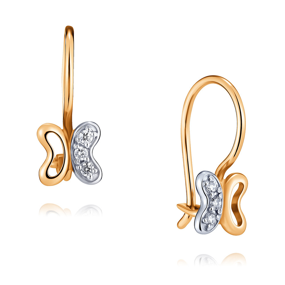 

Серьги из красного золота с фианитом ADAMAS 23037412/01-А50Д-72, 23037412/01-А50Д-72