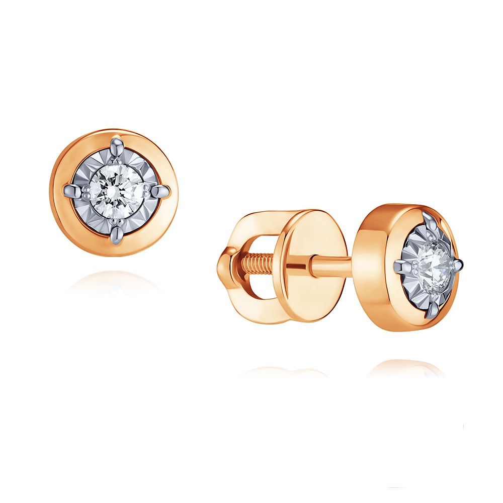 

Серьги из красного золота с бриллиантом ADAMAS 21037404/01-А50Д-41, 21037404/01-А50Д-41
