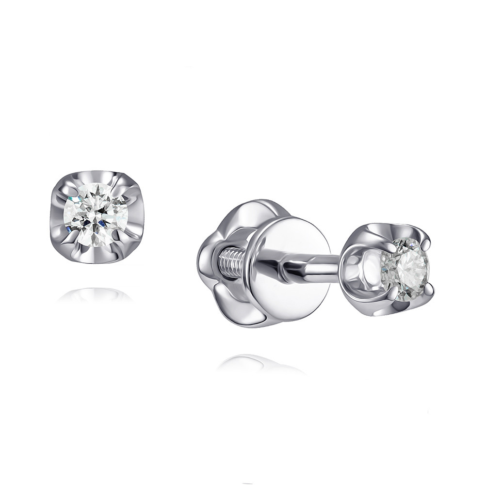 

Серьги из белого золота с бриллиантом ADAMAS 21037402/01-А51Д-41, 21037402/01-А51Д-41