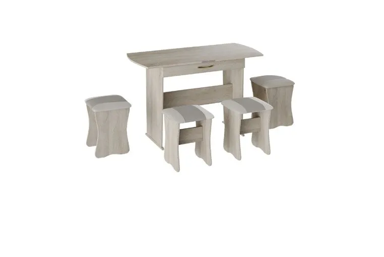 Обеденная группа BONMEBEL Тип 2 дуб сономасерыйбелый экокожа 16395₽