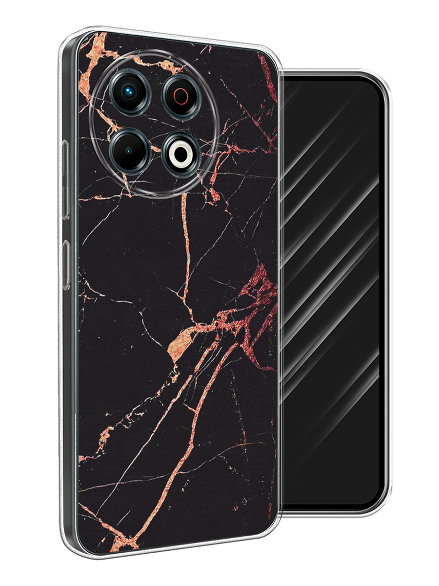 

Чехол Awog на Tecno Spark 30 Pro "Мрамор розовое золото", Черный;розовый, 309850-1