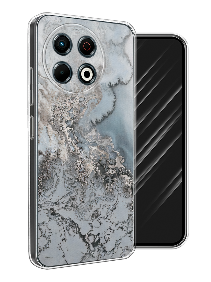 

Чехол Awog на Tecno Spark 30 Pro "Морозная лавина серая", Серый;серебристый, 309850-1