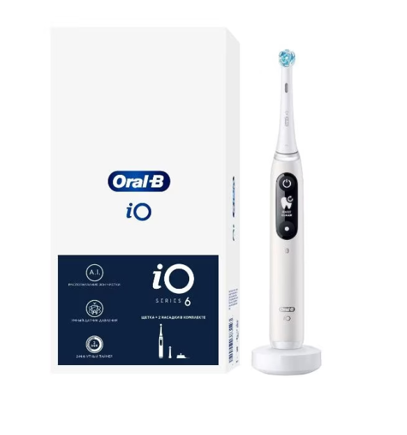 

Электрическая зубная щетка Oral-B iO Series 6 белый, iO Series 6