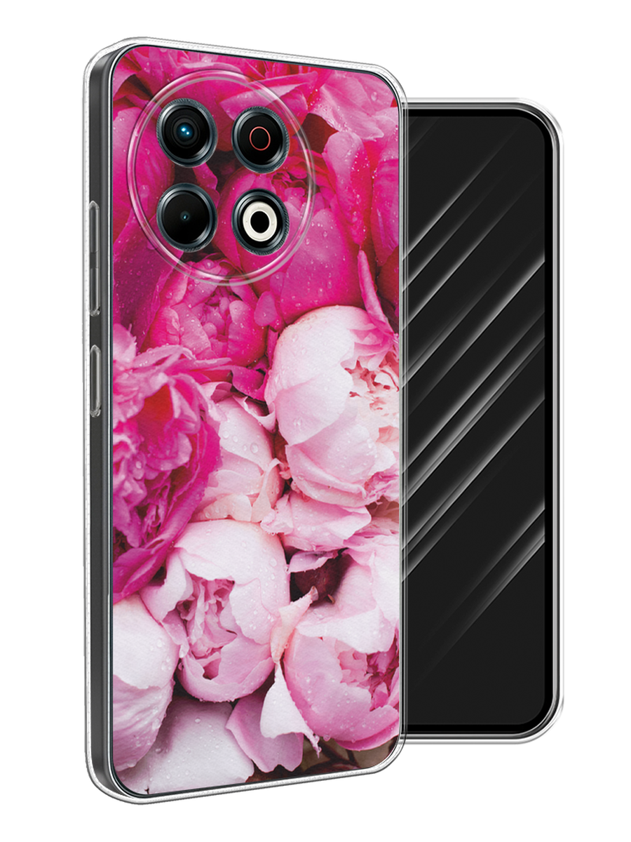 

Чехол Awog на Tecno Spark 30 Pro "Пионы розово-белые", Белый;розовый, 309850-1