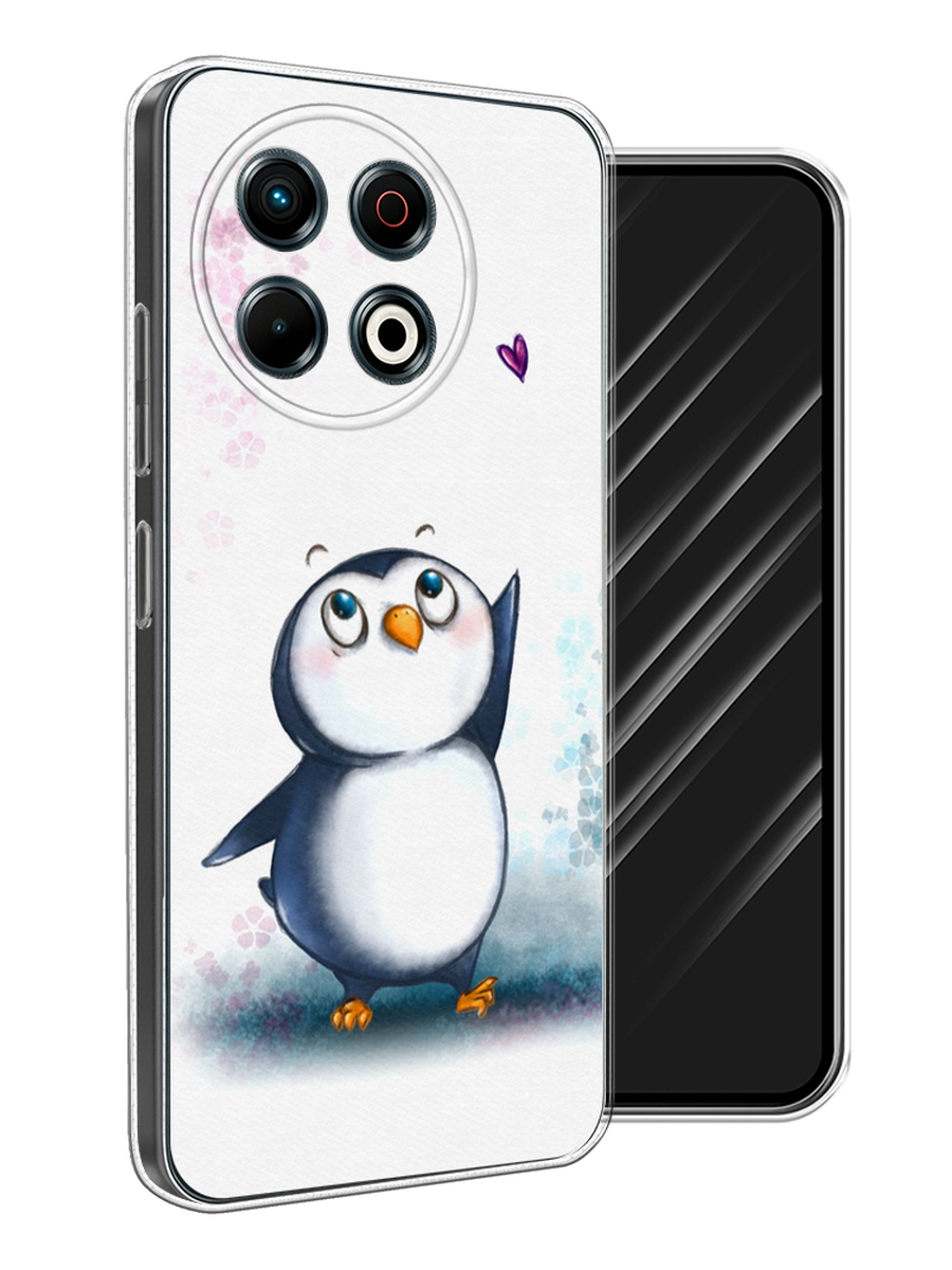

Чехол Awog на Tecno Spark 30 Pro "Пингвин и сердечко", Белый, 309850-1
