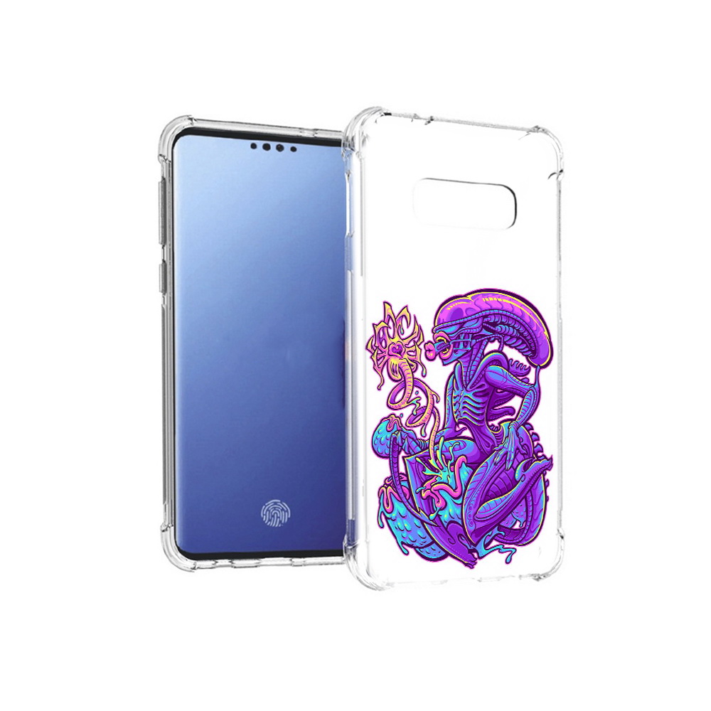 

Чехол MyPads Tocco для Samsung Galaxy S10E чужой фиолетовый цвет (PT145748.492.693), Прозрачный, Tocco