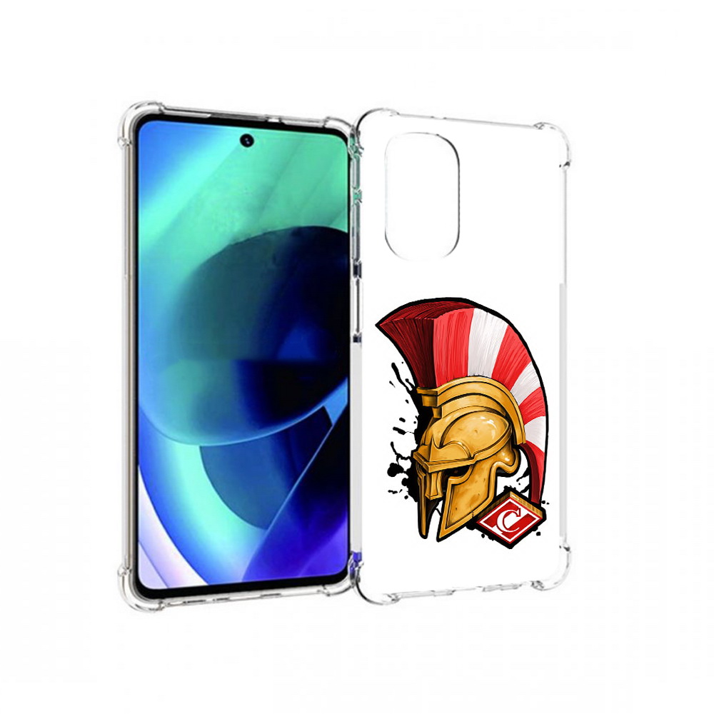 

Чехол MyPads Tocco для Motorola Moto G51 ФК спартак шлем (PT227078.365.185), Прозрачный, Tocco