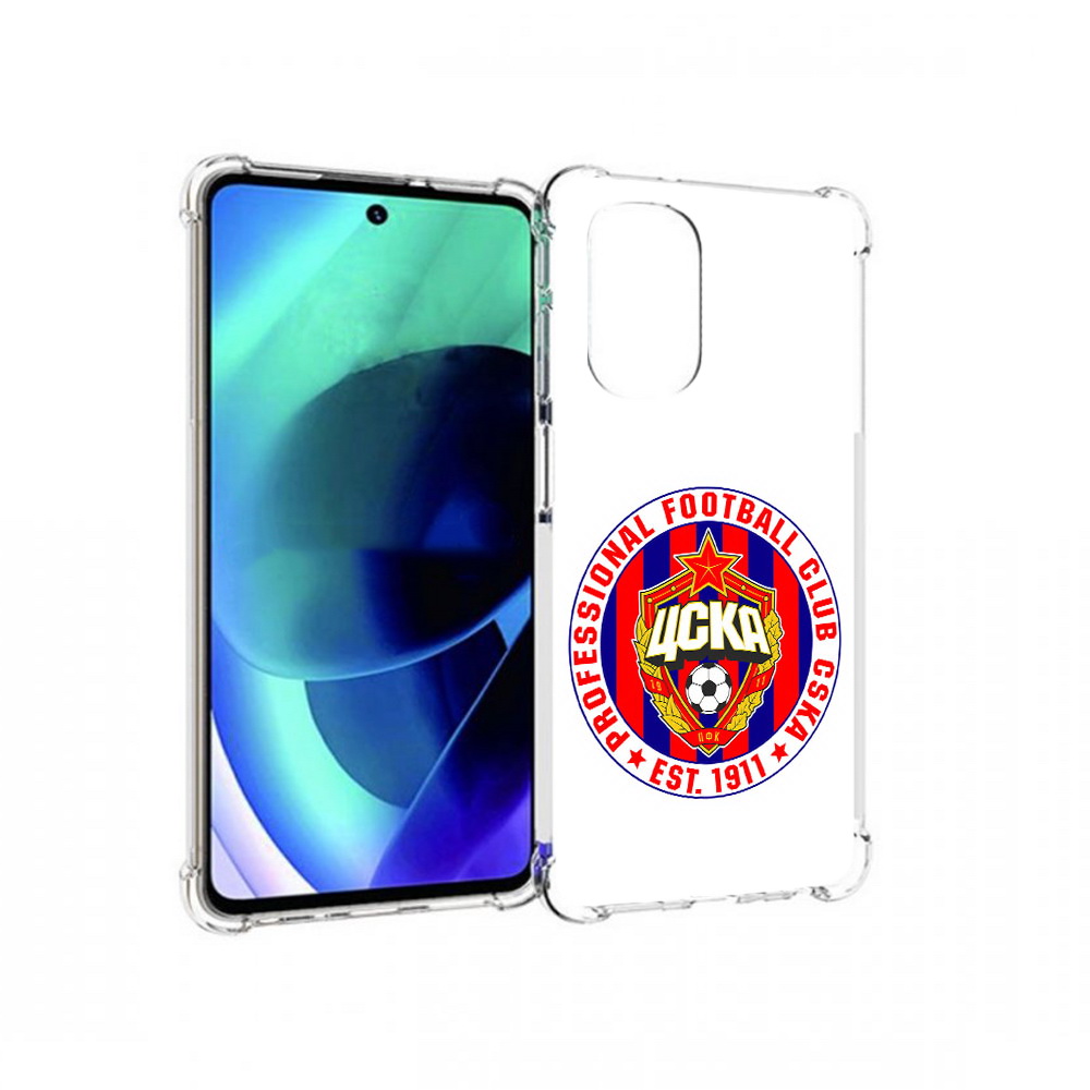 

Чехол MyPads Tocco для Motorola Moto G51 ФК ЦСК логотип (PT227078.365.178), Прозрачный, Tocco