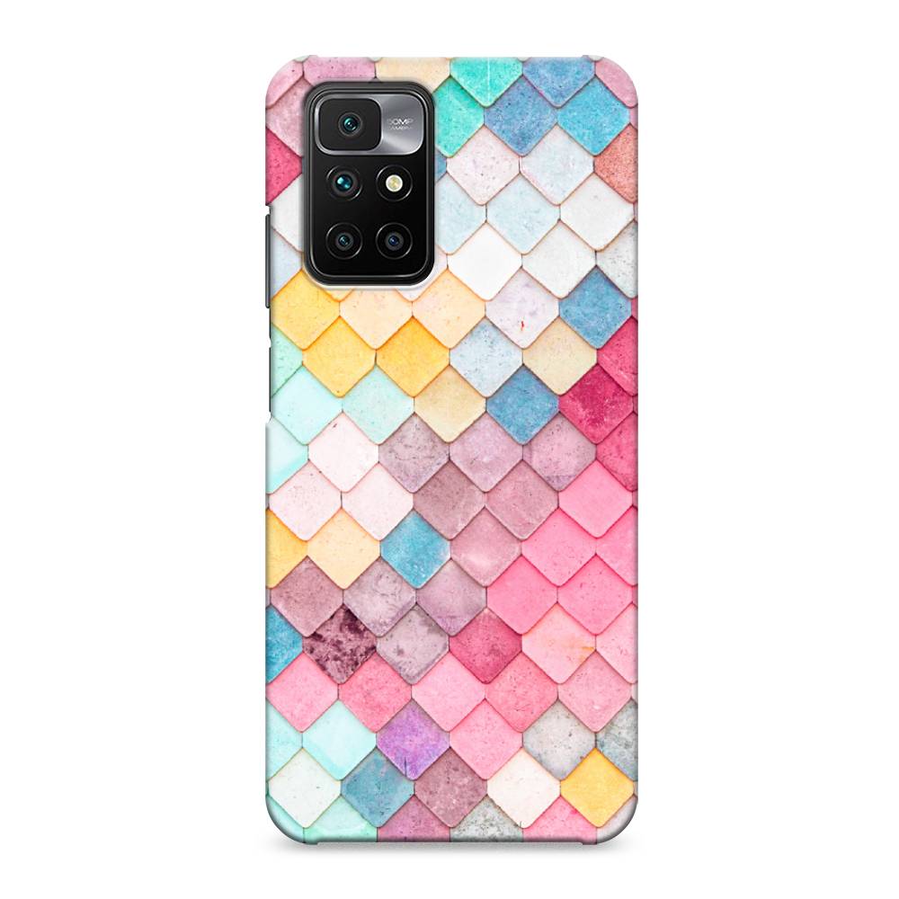 

Пластиковый чехол "Нежные ромбики" на Xiaomi Redmi 10, 311320-3