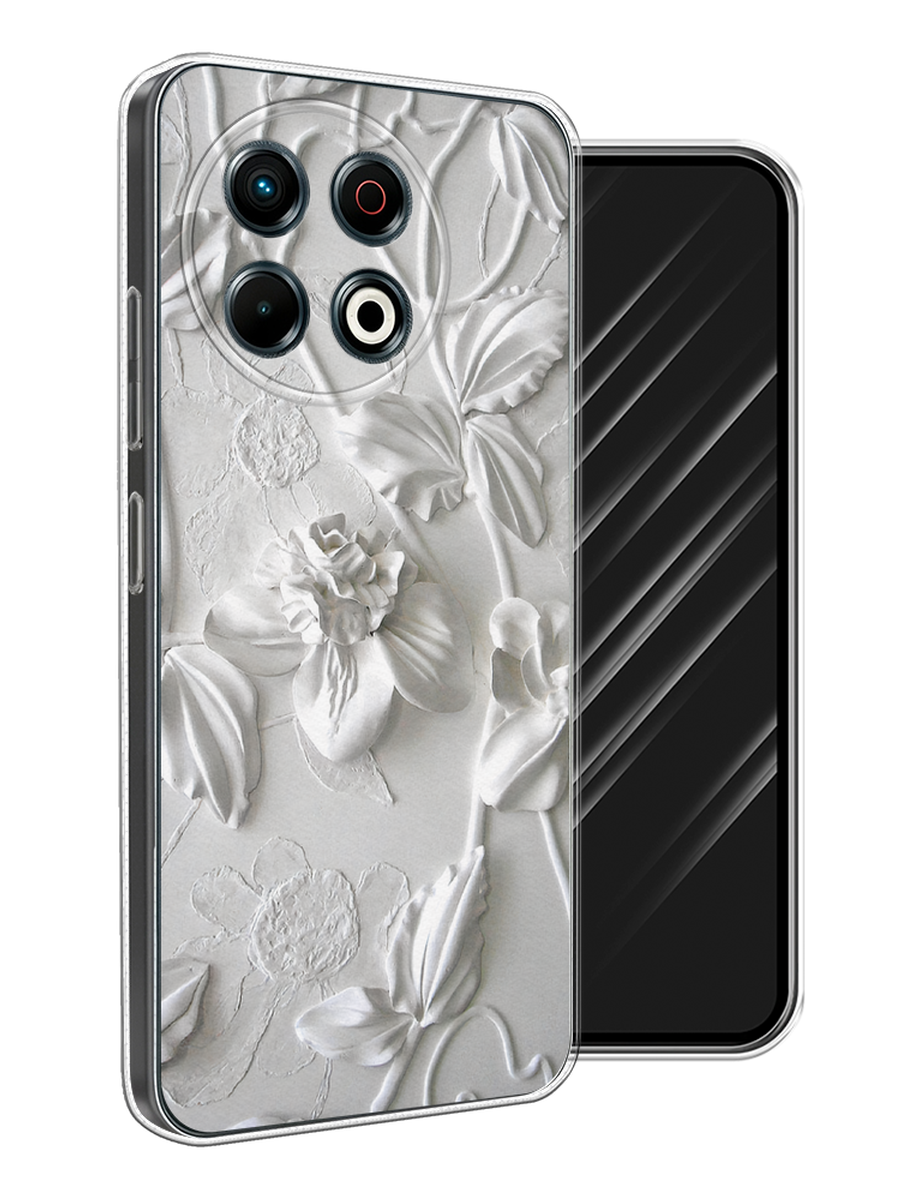 

Чехол Awog на Tecno Spark 30 Pro "Гипсовые цветы", Бежевый;коричневый;серый, 309850-1