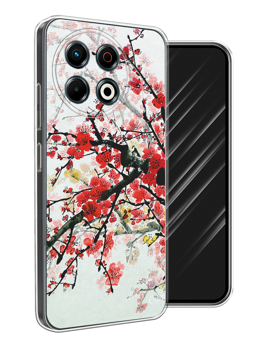 

Чехол Awog на Tecno Spark 30 Pro "Сакура", Розовый;черный, 309850-1