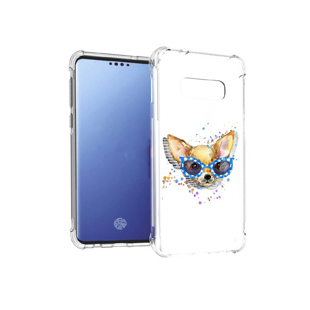 

Чехол MyPads Tocco для Samsung Galaxy S10E чихуа-хуа в очках (PT145748.492.691), Прозрачный, Tocco