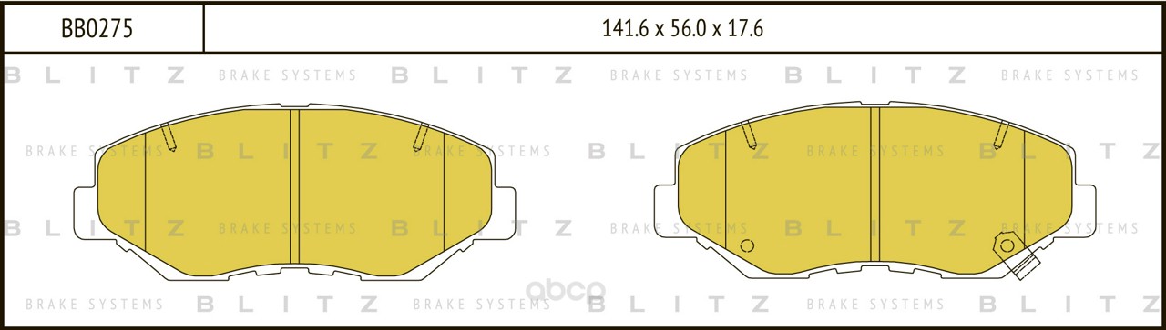 

Колодки Пер.Honda Cr-V Ii 02=> Blitz Арт. Bb0275