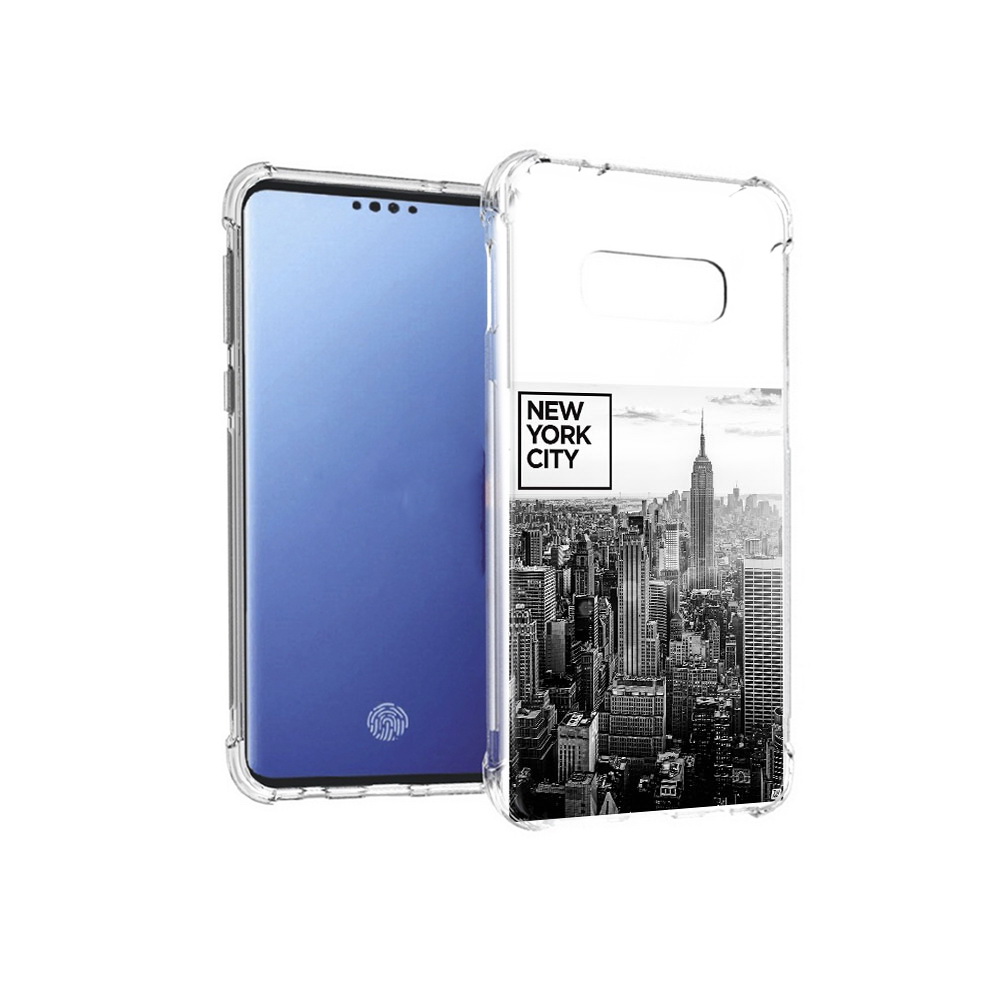 

Чехол MyPads Tocco для Samsung Galaxy S10E черно белый ньюерк (PT145748.492.686), Прозрачный, Tocco