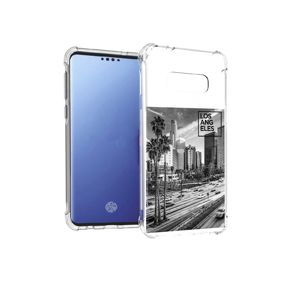 

Чехол MyPads Tocco для Samsung Galaxy S10E черно белый лос анджелес (PT145748.492.685), Прозрачный, Tocco