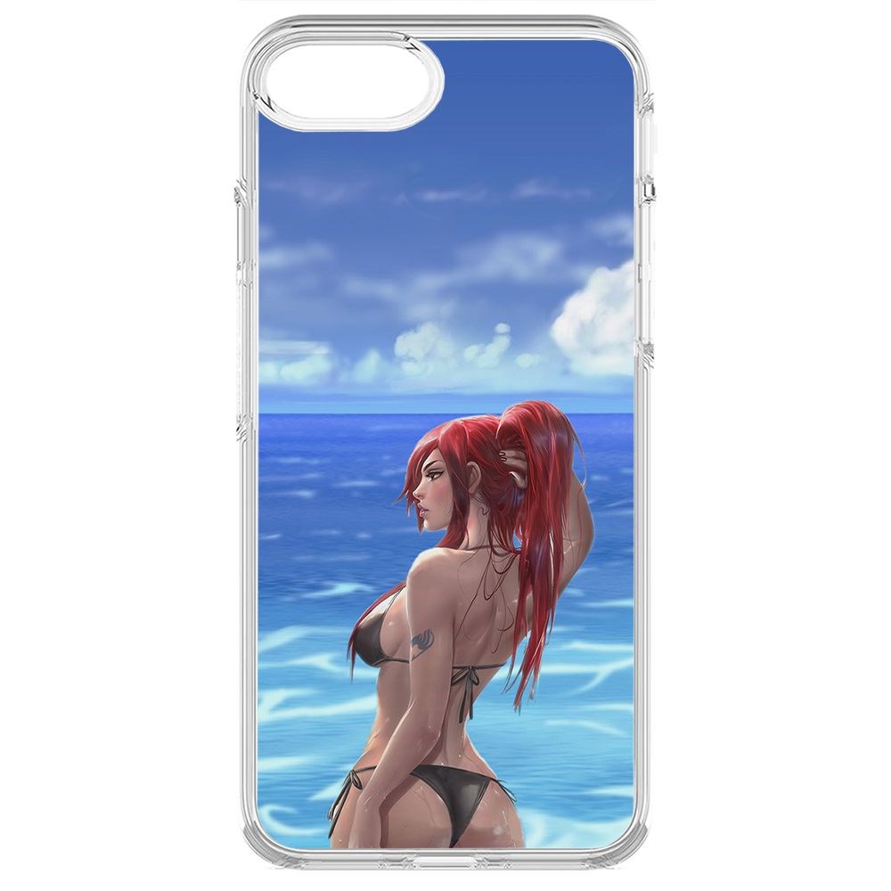 

Чехол-накладка Krutoff Clear Case Купальник женский для iPhone SE 2020, Прозрачный