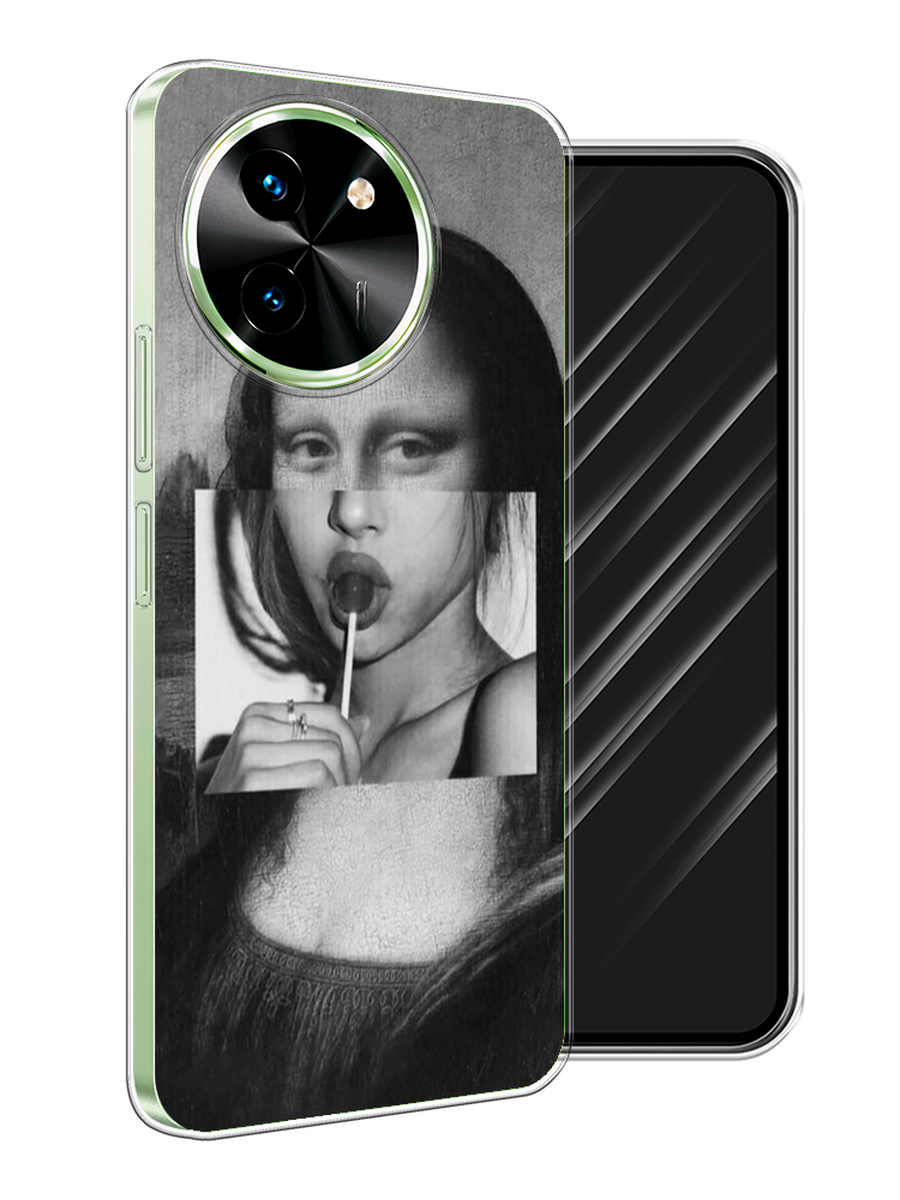 

Чехол Awog на Vivo T3x/Y38 5G "Mona Lisa sucking lollipop", Серый, 2610750-1