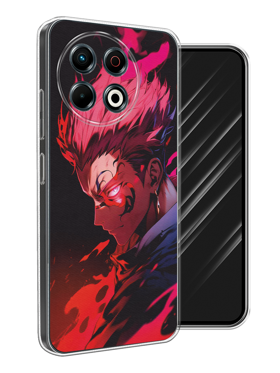 

Чехол Awog на Tecno Spark 30 Pro "Взгляд Сукуны", Розовый;красный;черный, 309850-1