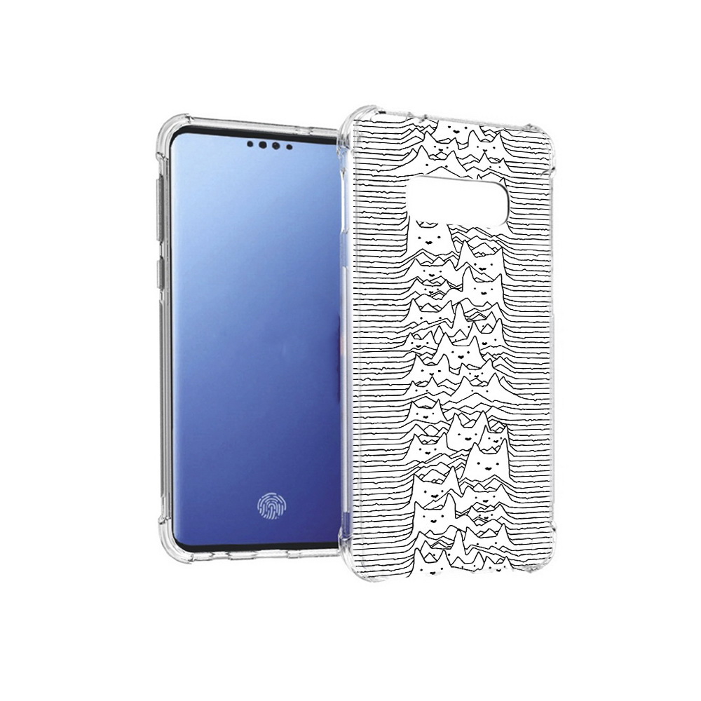 

Чехол MyPads Tocco для Samsung Galaxy S10E черно белые коты 3D (PT145748.492.682), Прозрачный, Tocco