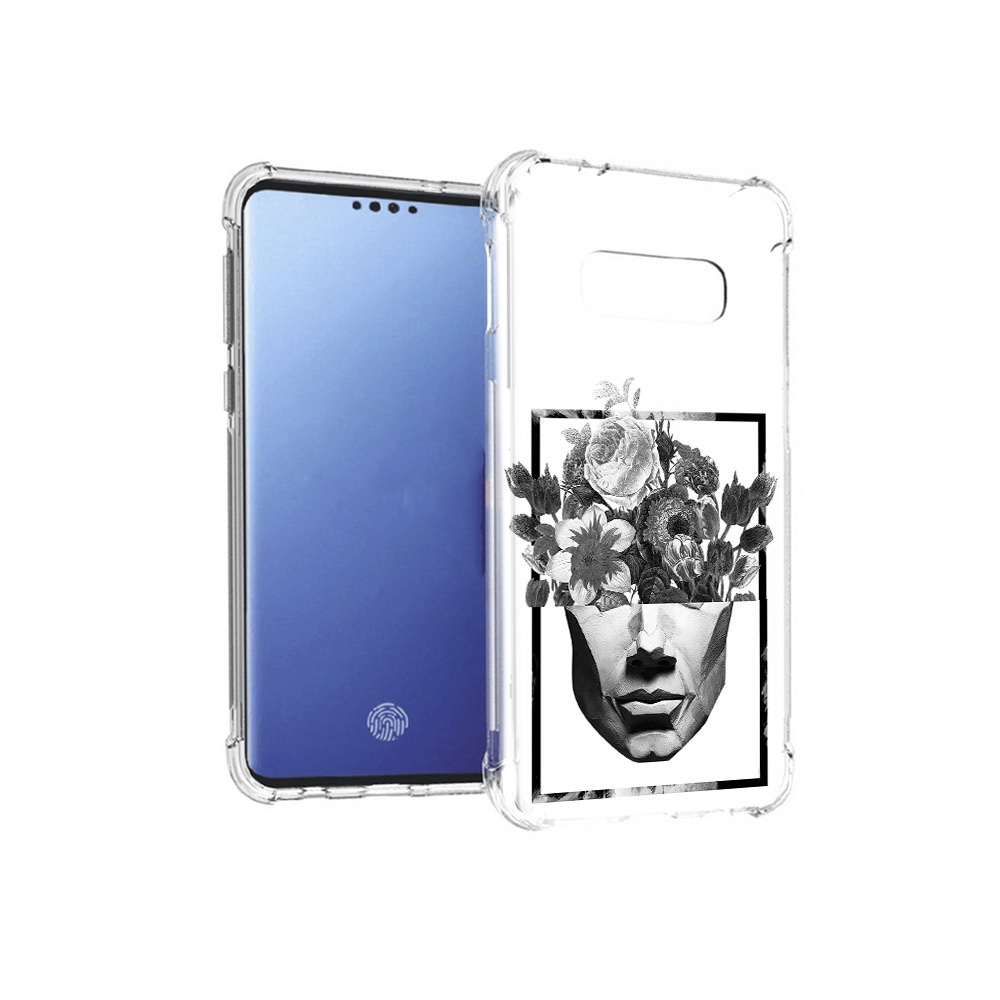 

Чехол MyPads Tocco для Samsung Galaxy S10E черно белая ваза в абстракции, Прозрачный, Tocco