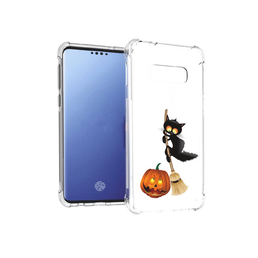 

Чехол MyPads Tocco для Samsung Galaxy S10E хэлуинский котик (PT145748.492.667), Прозрачный, Tocco