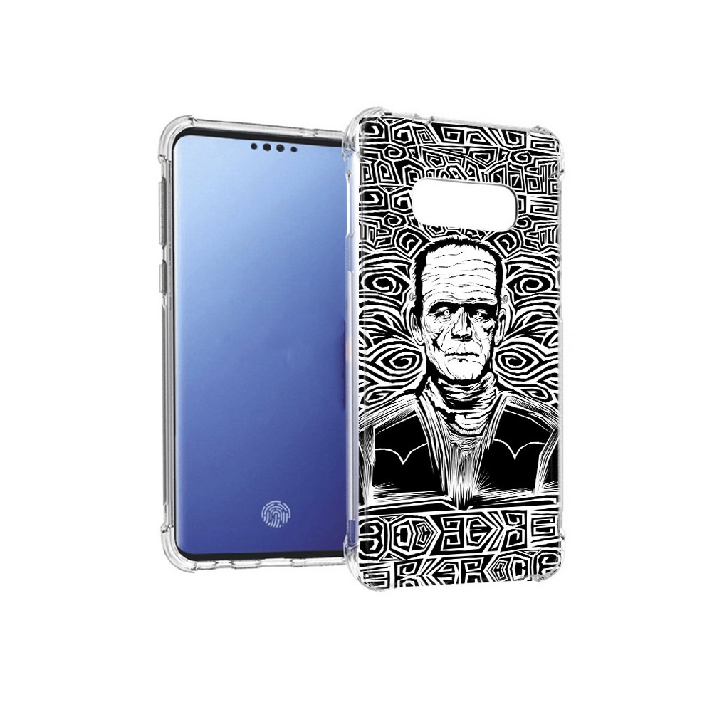 

Чехол MyPads Tocco для Samsung Galaxy S10E франкенштейн черно белый (PT145748.492.661), Прозрачный, Tocco