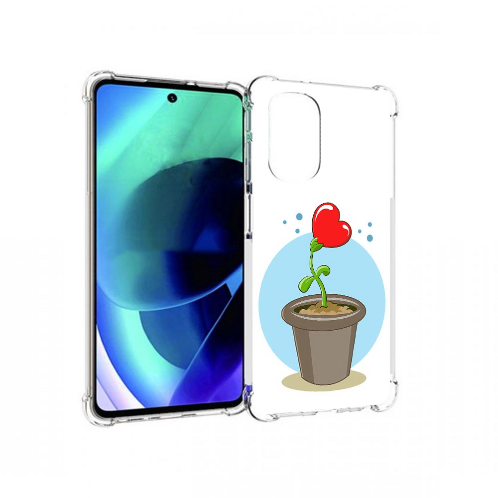 

Чехол MyPads Tocco для Motorola Moto G51 Растение любви 14 февраля (PT227078.365.145), Прозрачный, Tocco