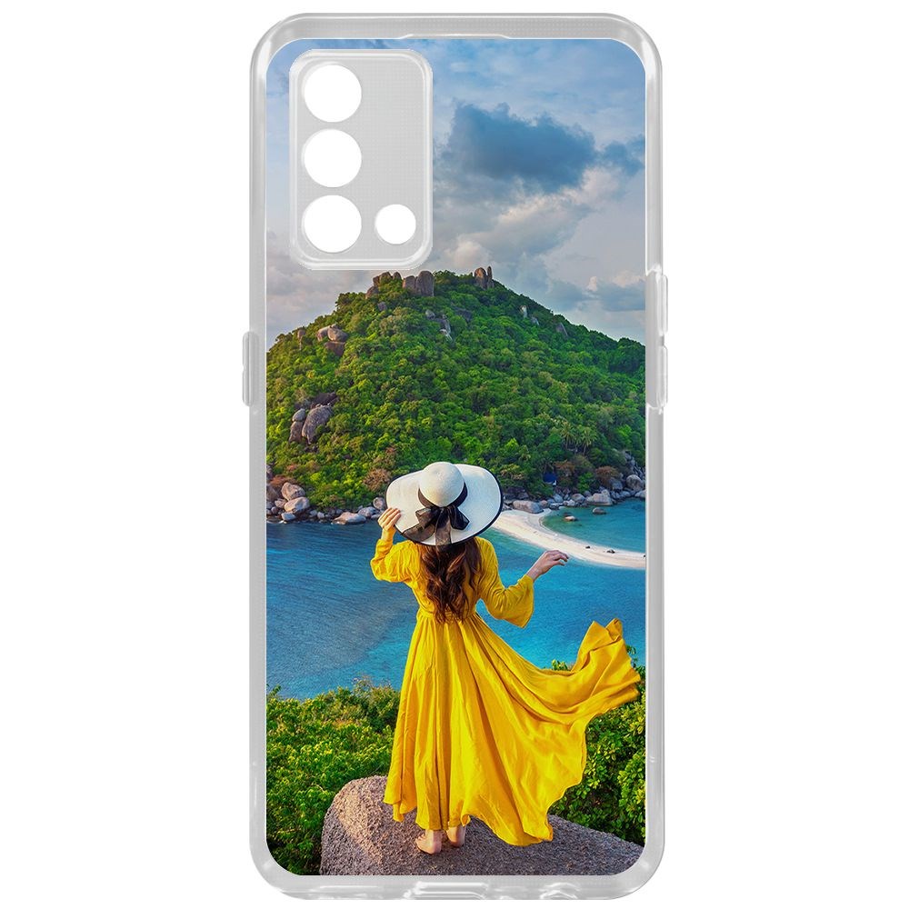 фото Чехол-накладка krutoff clear case платье летнее женское для oppo a74